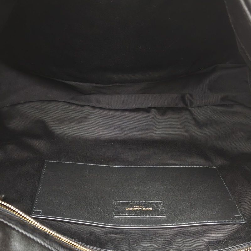 SAINT LAURENT JAMIE43Logo標識鏈條單肩包黑色羊皮金扣-5