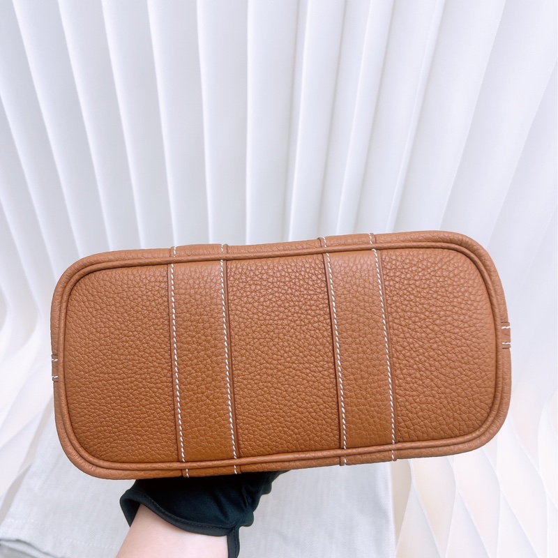 全新 Hermes mini garden party 金棕帆布迷你花園包 K-1