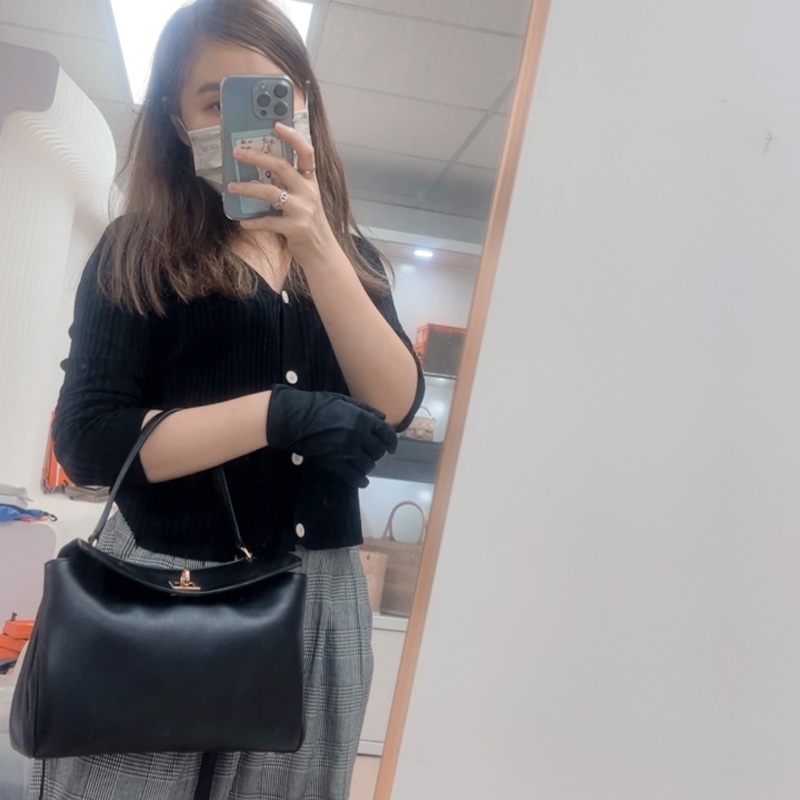 Balenciaga rodeo 黑金小號斜挎手提包-13