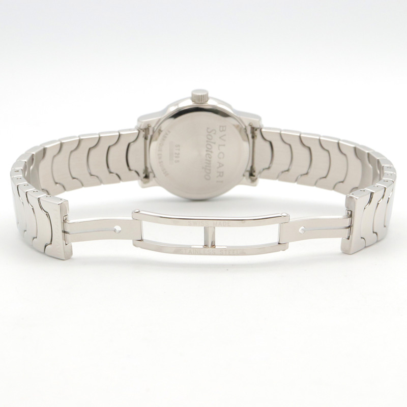 寶格麗 (Bulgari) Solo Tempo 系列腕錶,不鏽鋼材質,女士款,白色 (ST29S)-3