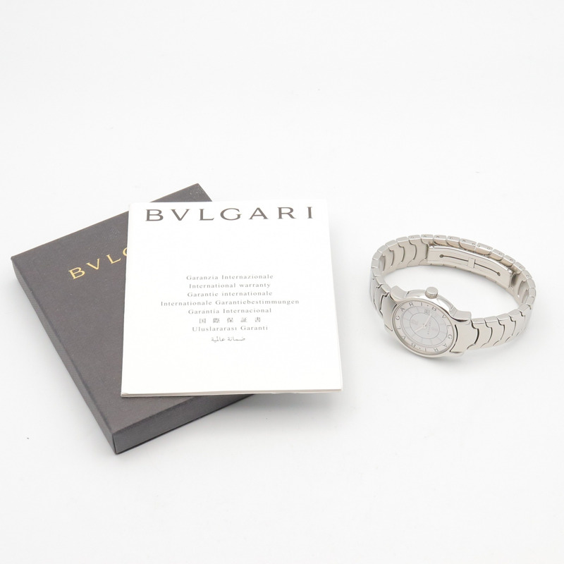 寶格麗 (Bulgari) Solo Tempo 系列腕錶,不鏽鋼材質,女士款,白色 (ST29S)-9