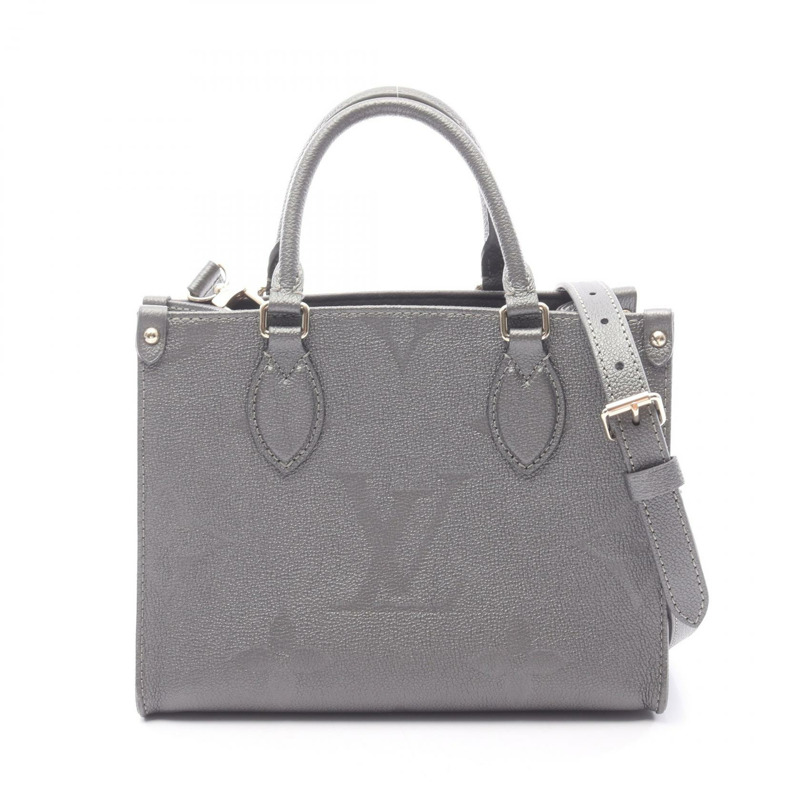 路易威登 On the Go PM 單肩手提包 M12886 Monogram Empreinte 灰色 二手-0