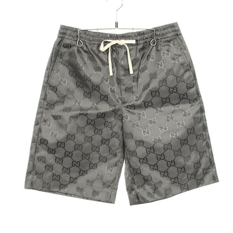 GUCCI GG Monogram Off-the-Grid 男士長褲 654859 尼龍灰 #46 二手