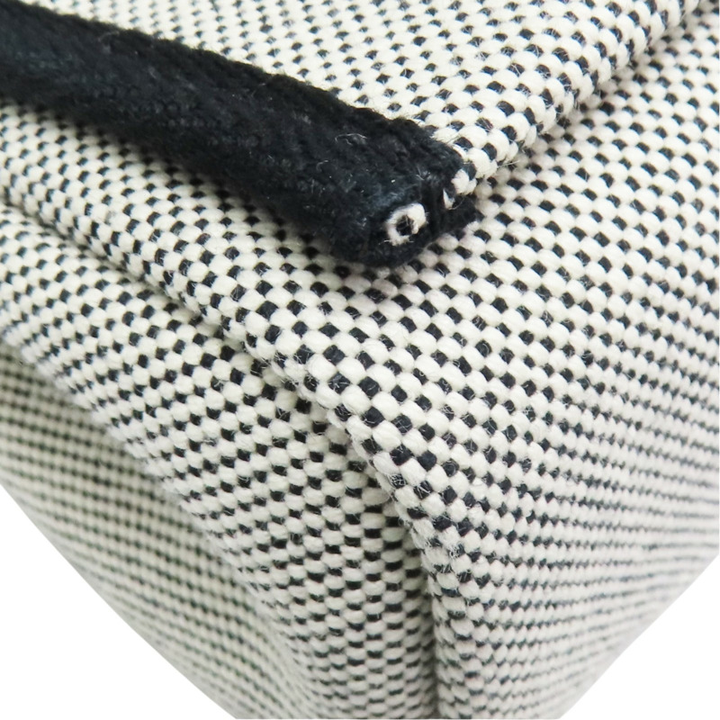 灰/黑色 帆布 Herbag Zip 20 Mini 肩背包 W刻 金釦【HERMES 愛馬仕】 H085414CCAF-8