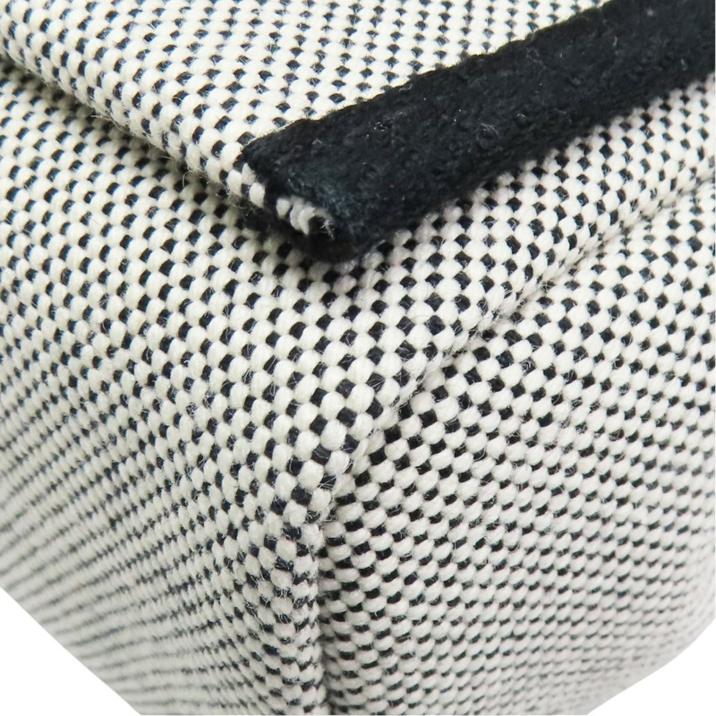 灰/黑色 帆布 Herbag Zip 20 Mini 肩背包 W刻 金釦【HERMES 愛馬仕】 H085414CCAF-11