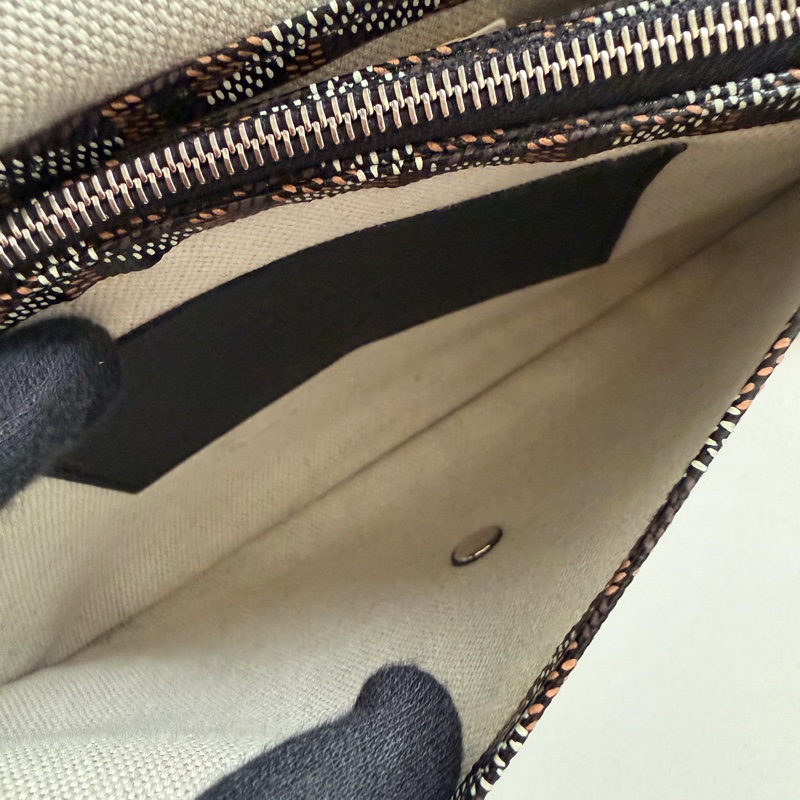 GOYARD PLUMET 經典LOGO翻蓋扁斜背包 全新 (男女皆可款式)-7