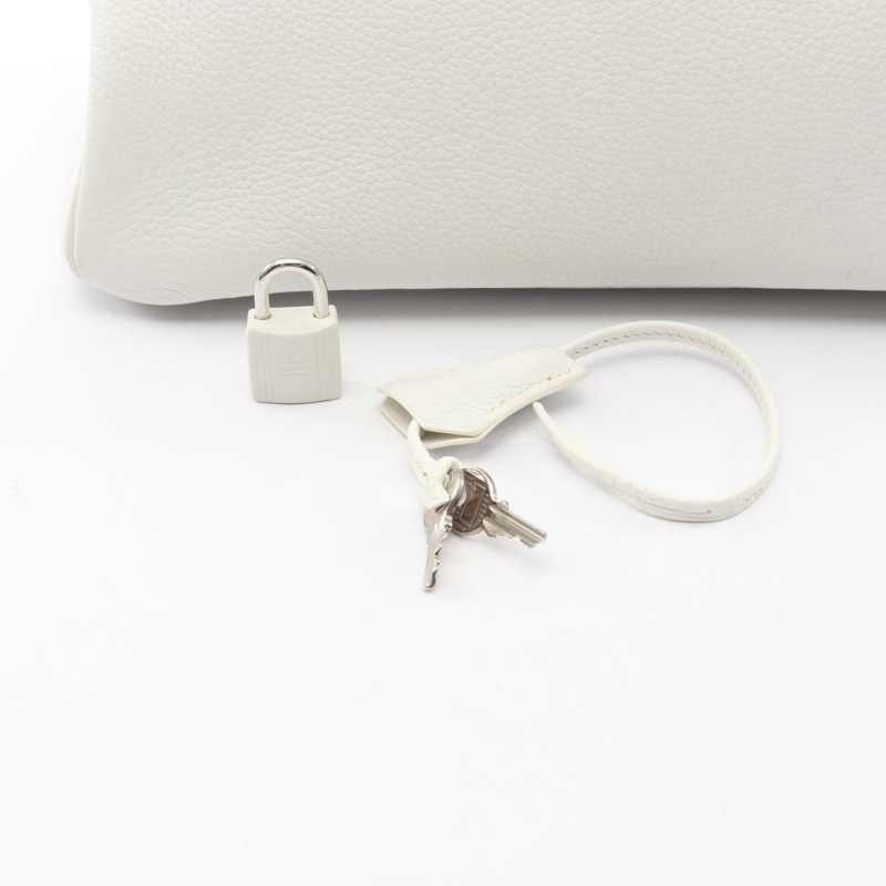 愛馬仕 Birkin 30 手提包 Taurillon Clemence 白色 二手女士-5