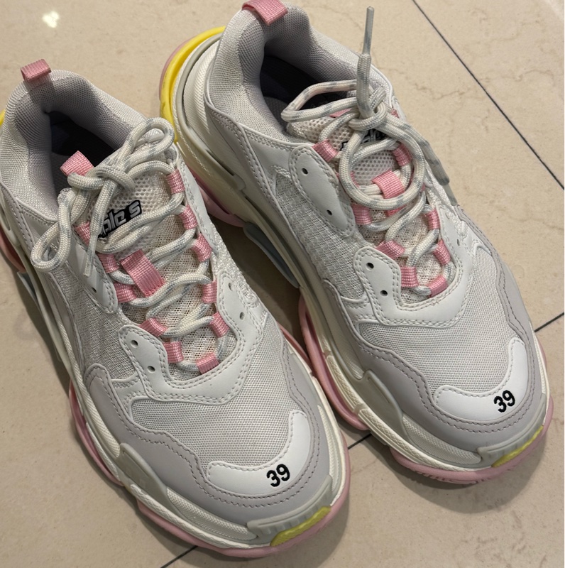 Balenciaga 粉黃底老爹鞋39號-18