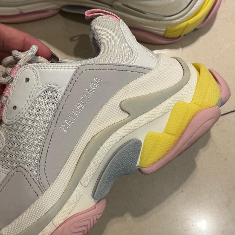 Balenciaga 粉黃底老爹鞋39號-24