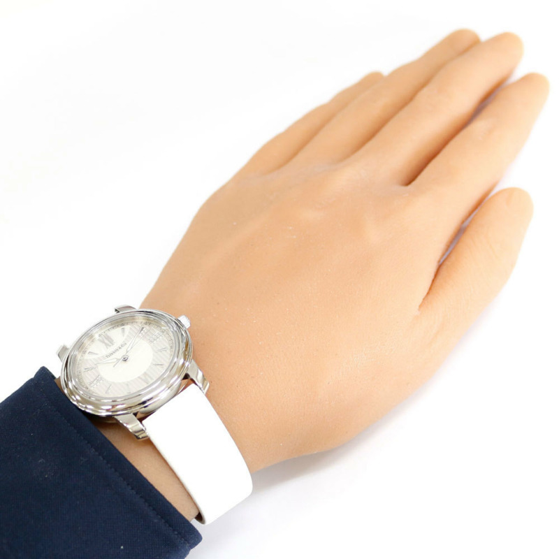 Tiffany & Co.) Mark 系列腕錶,不鏽鋼石英錶,男款,50 公尺防水,白色錶殼-1