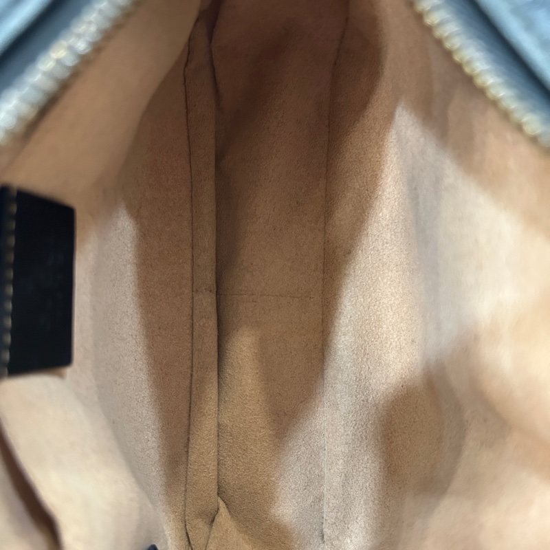 Gucci marmont mini 黑色 皮革 肩背包-4