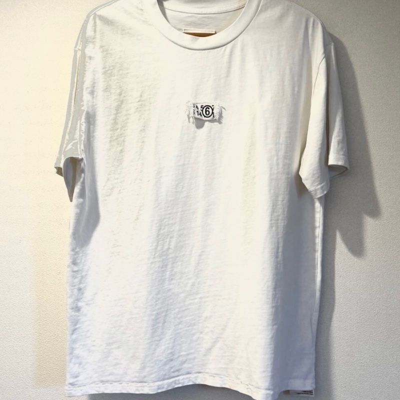 Maison Margiela 白色男44碼簡約logo短T-0