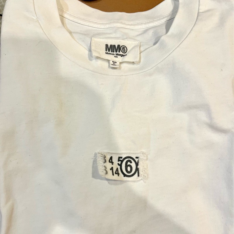Maison Margiela 白色男44碼簡約logo短T-3