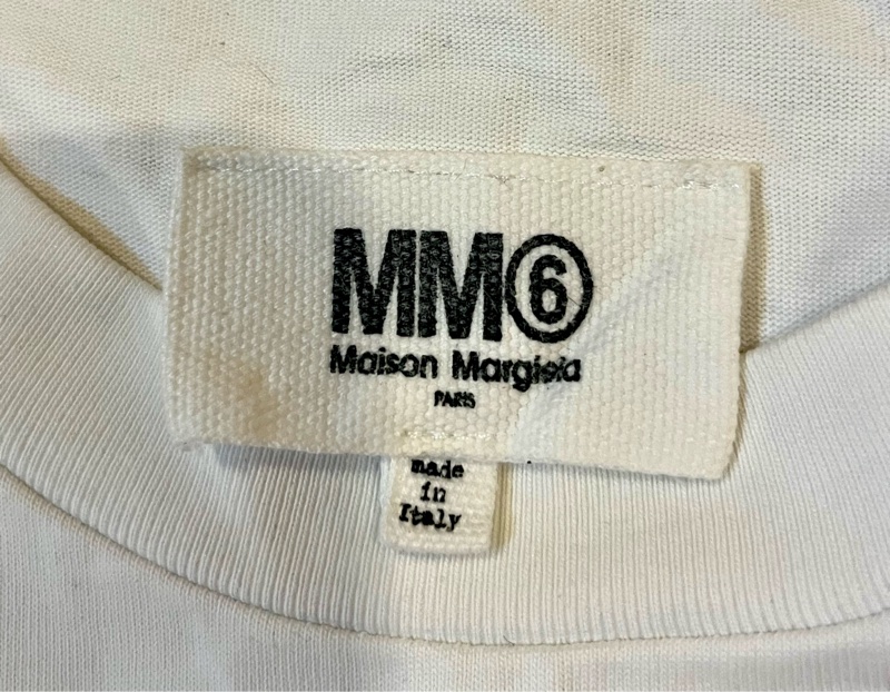 Maison Margiela 白色男44碼簡約logo短T-4