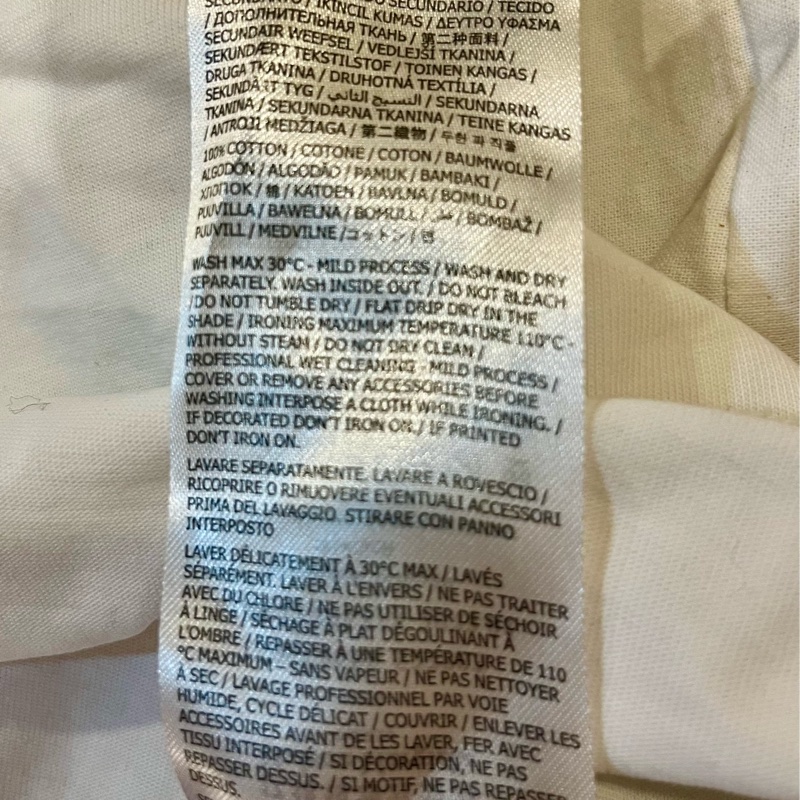 Maison Margiela 白色男44碼簡約logo短T-9