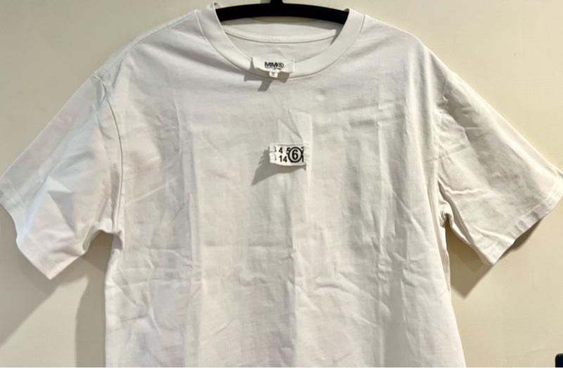 Maison Margiela 白色男44碼簡約logo短T-11