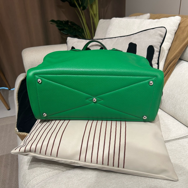 HERMES Victoria 35 shoulder bag Stamp [R] 竹子綠-5