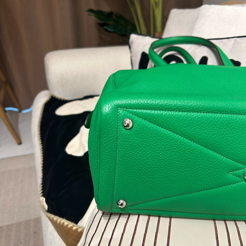 HERMES Victoria 35 shoulder bag Stamp [R] 竹子綠-8