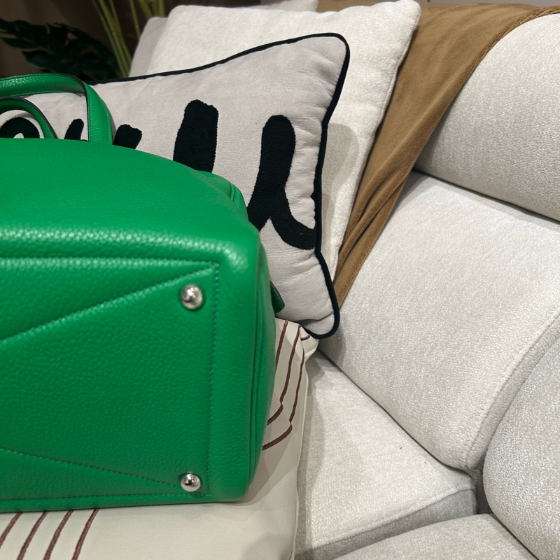 HERMES Victoria 35 shoulder bag Stamp [R] 竹子綠-9