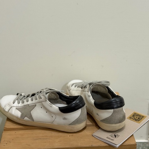 正品 Golden Goose GGDB Super-Star 經典黑跟小髒鞋 40碼 歡迎驗鞋