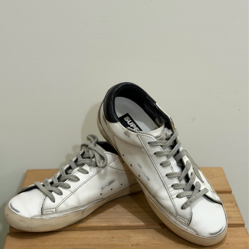 正品 Golden Goose GGDB Super-Star 經典黑跟小髒鞋 40碼 歡迎驗鞋-3
