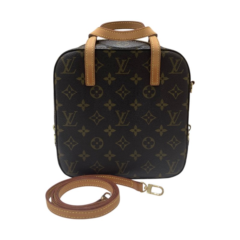 LOUIS VUITTON 路易威登 M47500 SPONTINI 2WAY  MONOGRAM BAG 老花手提肩背包 PVC帆布 棕色 金釦-0