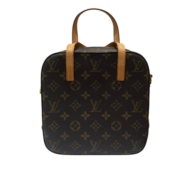 LOUIS VUITTON 路易威登 M47500 SPONTINI 2WAY  MONOGRAM BAG 老花手提肩背包 PVC帆布 棕色 金釦-1