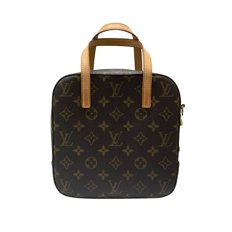LOUIS VUITTON 路易威登 M47500 SPONTINI 2WAY  MONOGRAM BAG 老花手提肩背包 PVC帆布 棕色 金釦-2