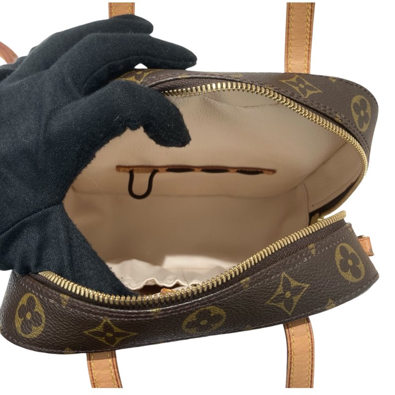 LOUIS VUITTON 路易威登 M47500 SPONTINI 2WAY  MONOGRAM BAG 老花手提肩背包 PVC帆布 棕色 金釦-11