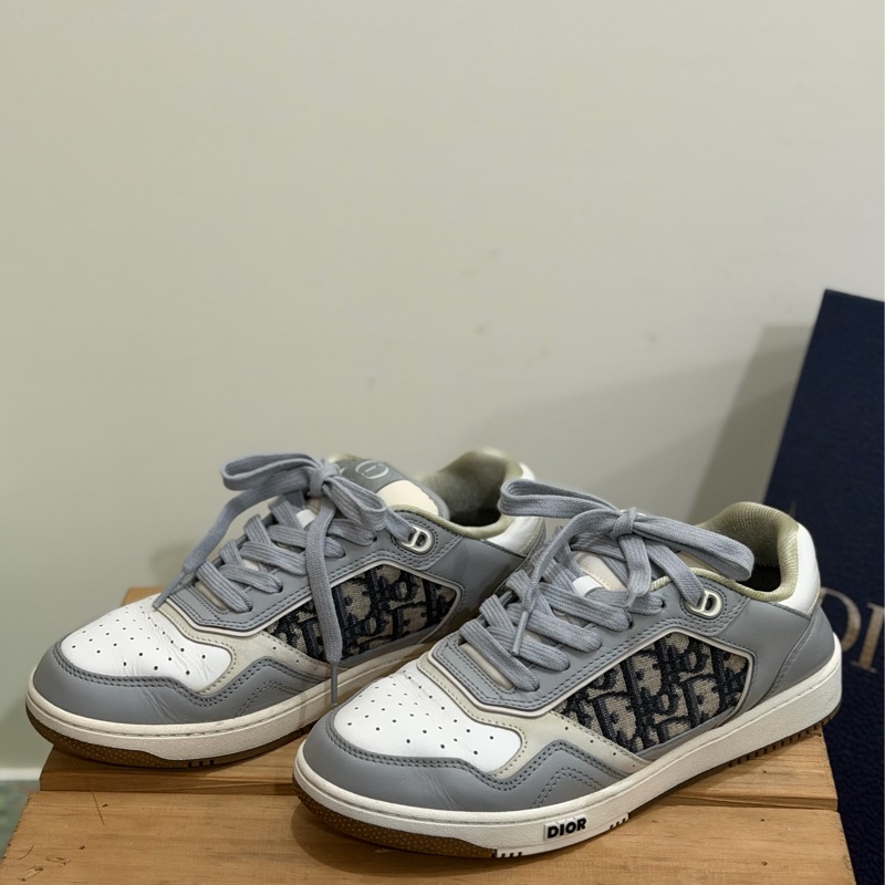 【附百貨發票】Dior B27 低筒運動鞋 灰色 Oblique 印花(附專櫃購證)-2