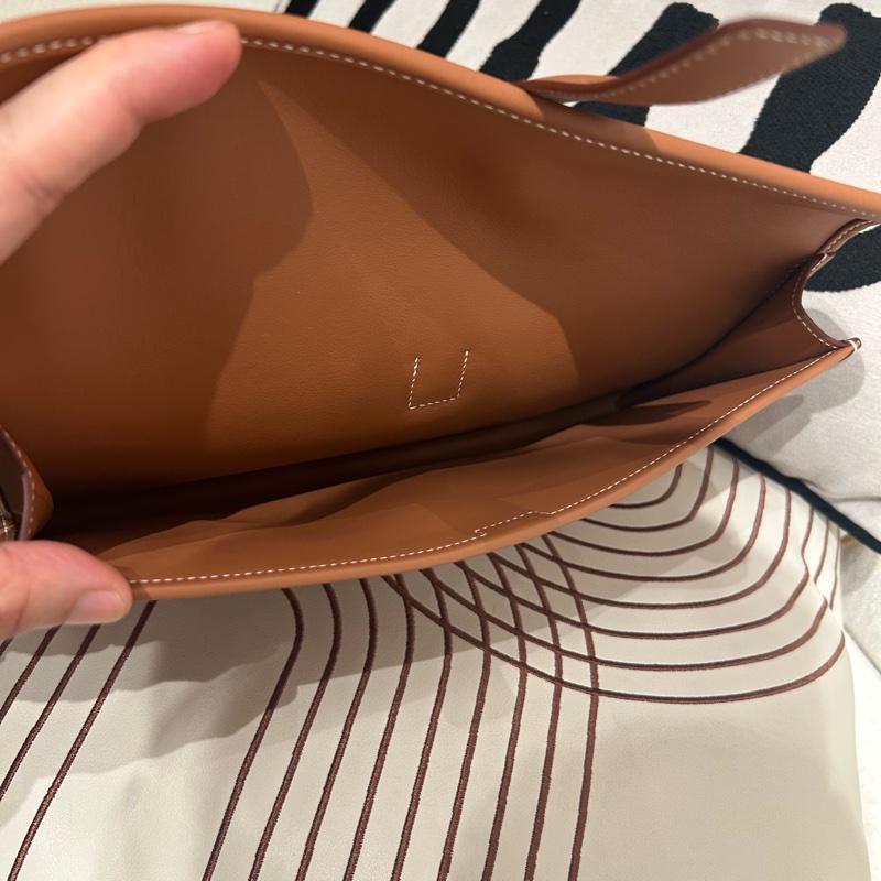 HERMES Jige Elan 29 Stamp U Clutch gold Calfskin-5