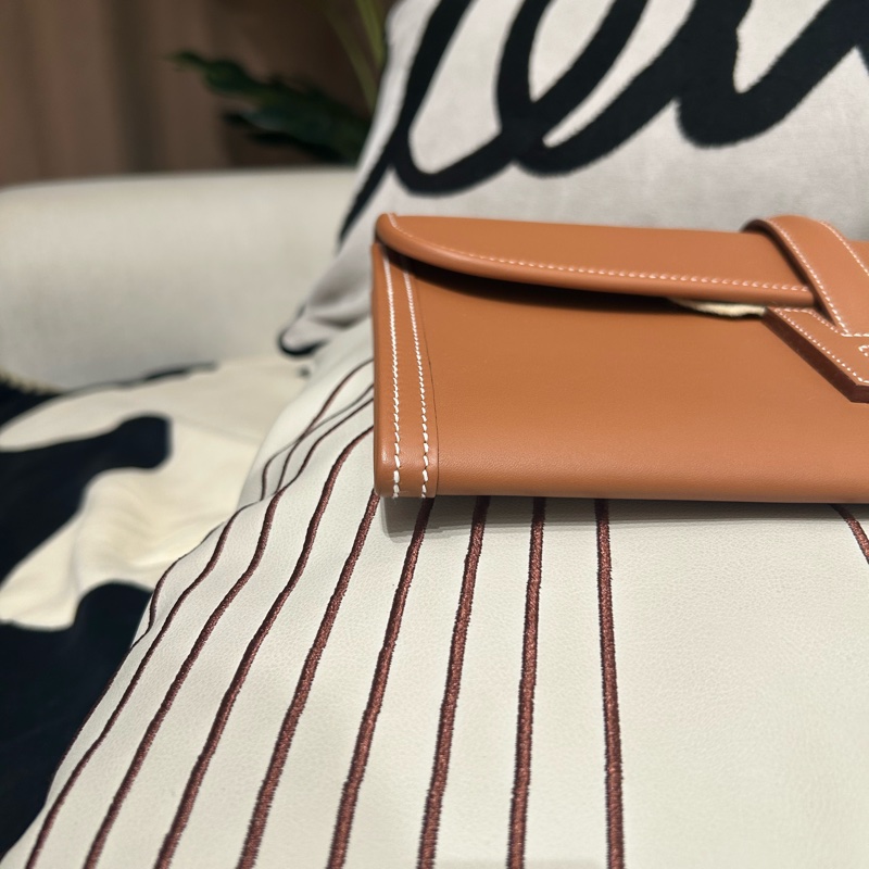 HERMES Jige Elan 29 Stamp U Clutch gold Calfskin-6