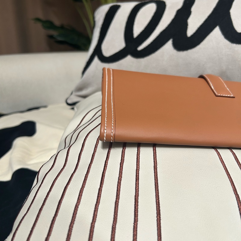 HERMES Jige Elan 29 Stamp U Clutch gold Calfskin-8
