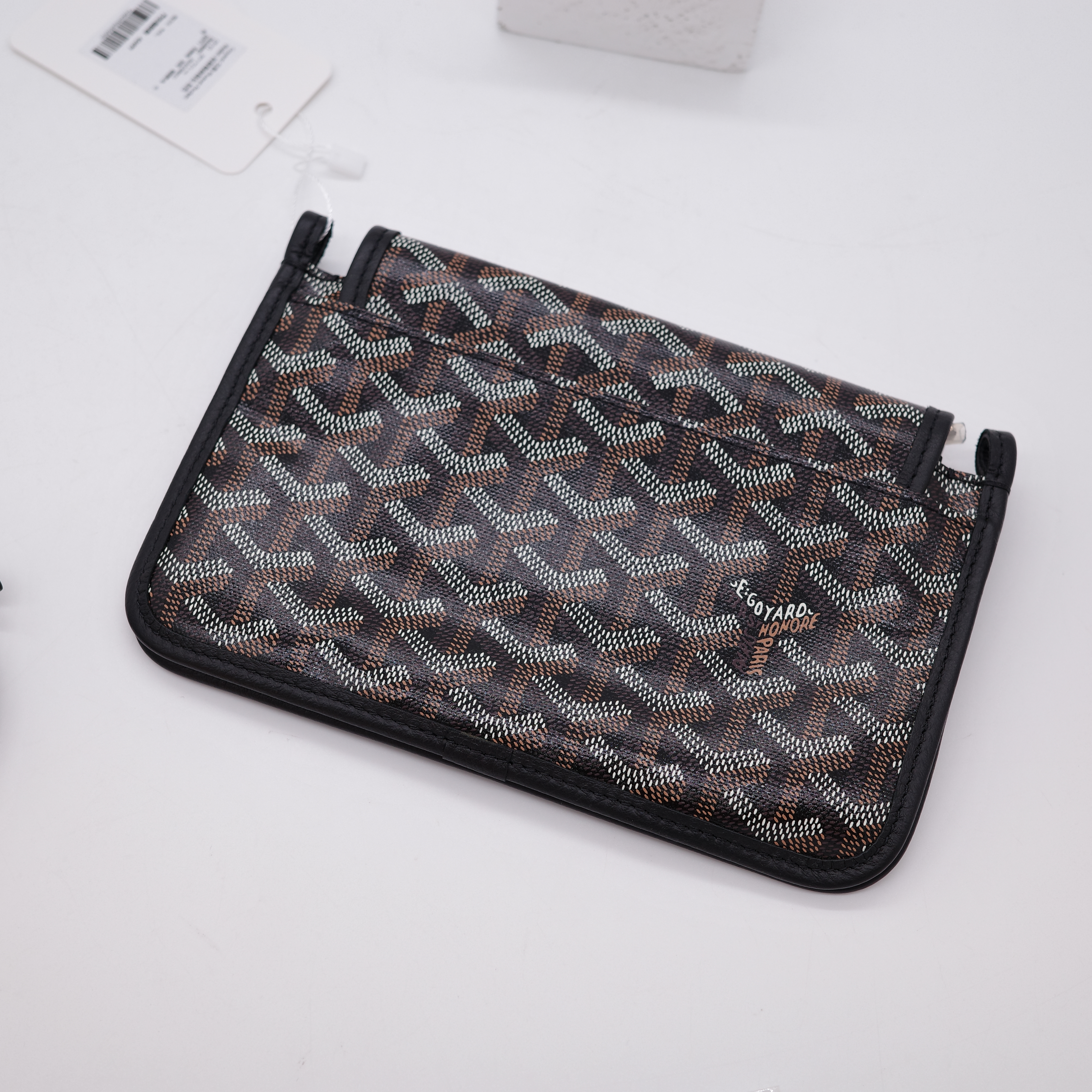 Goyard 戈雅 Plumet Pocket Wallet 肩背隨身錢包 黑色-2