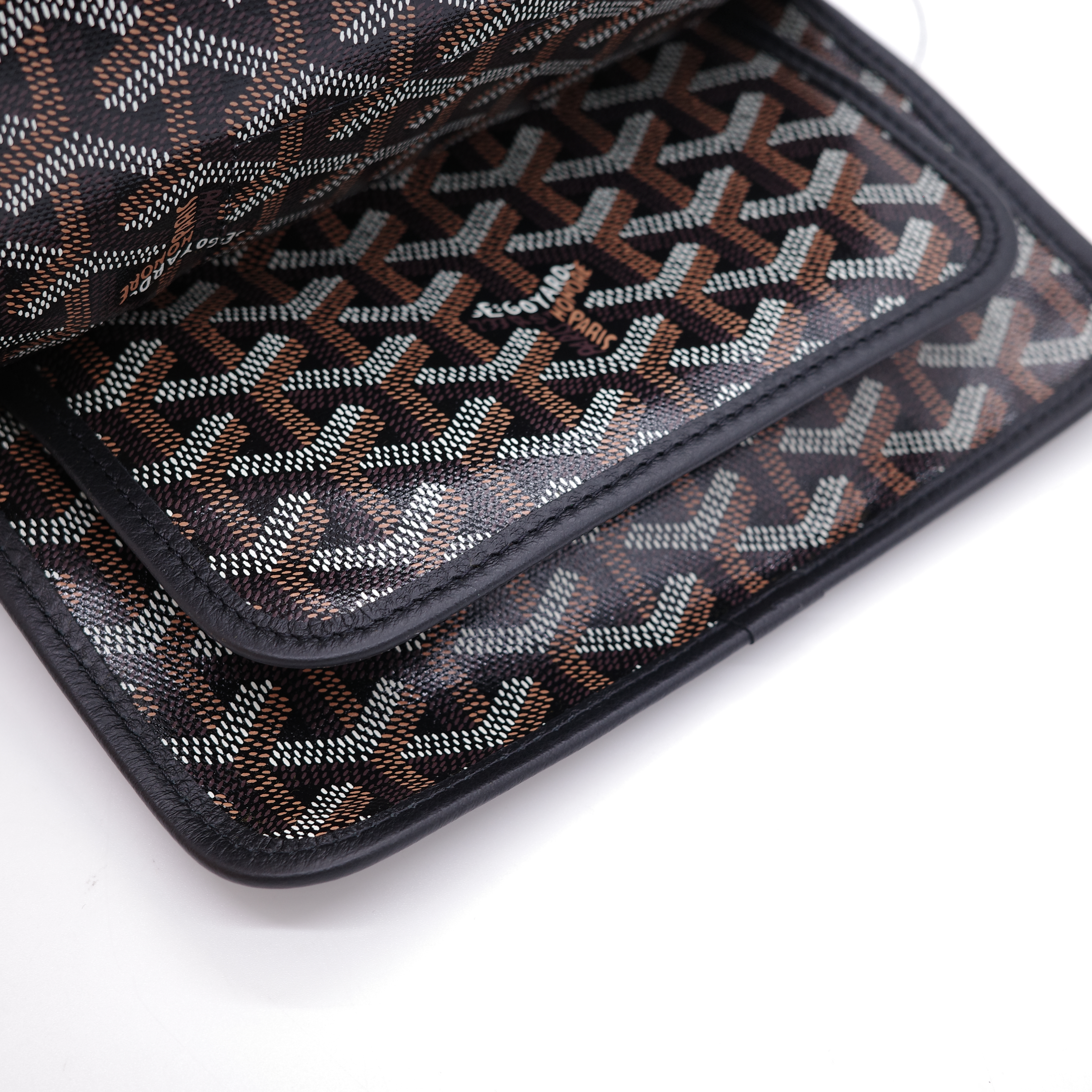 Goyard 戈雅 Plumet Pocket Wallet 肩背隨身錢包 黑色-7