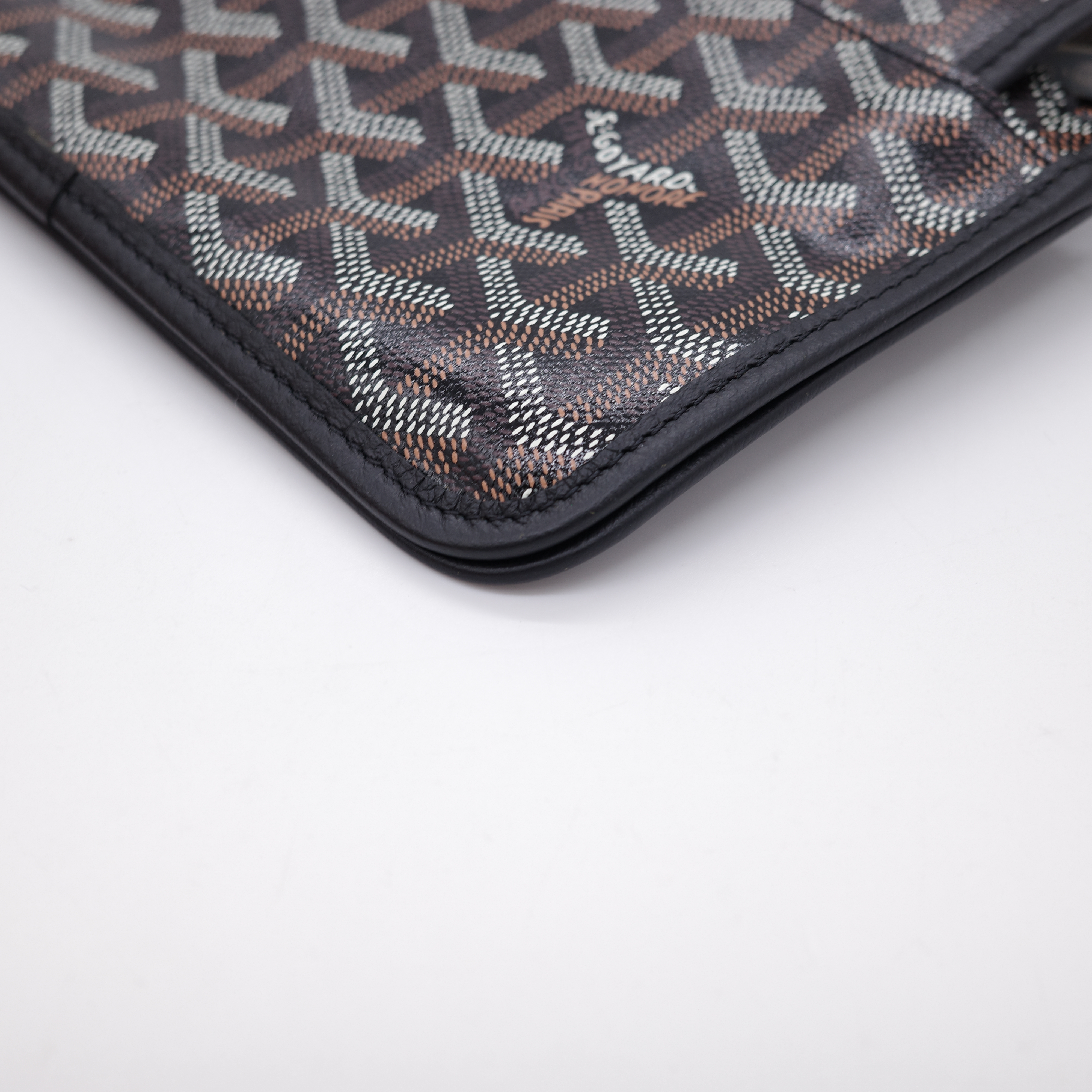 Goyard 戈雅 Plumet Pocket Wallet 肩背隨身錢包 黑色-11