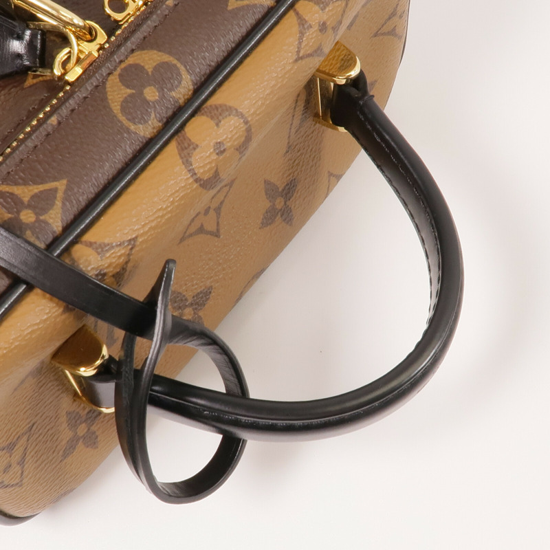 LOUIS VUITTON Monogram/Monogram Reverse Vanity PM手挽肩背兩用袋棕色-6