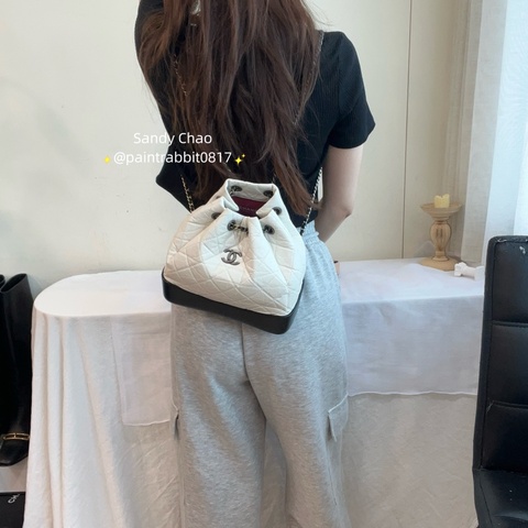 ෆ Chanel黑白熊貓流浪後背包 雙肩包🐼