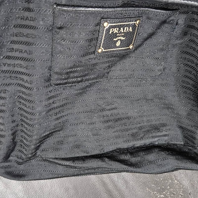 正品 Prada 帆布大斜背包/手提/托特包-5