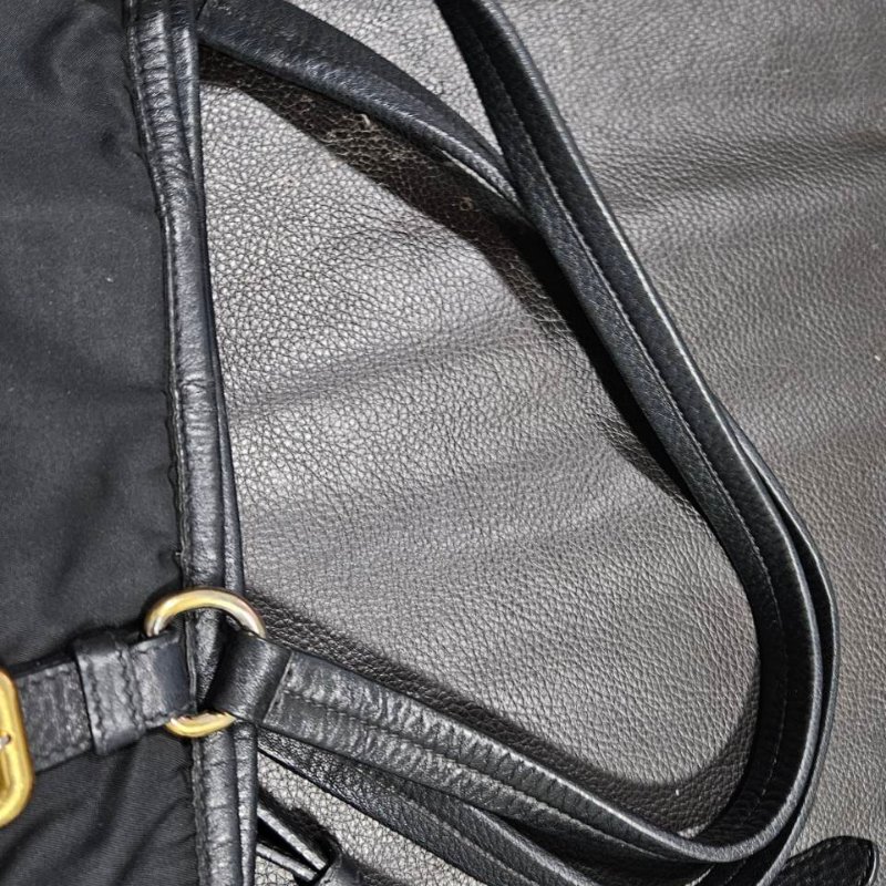 正品 Prada 帆布大斜背包/手提/托特包-16