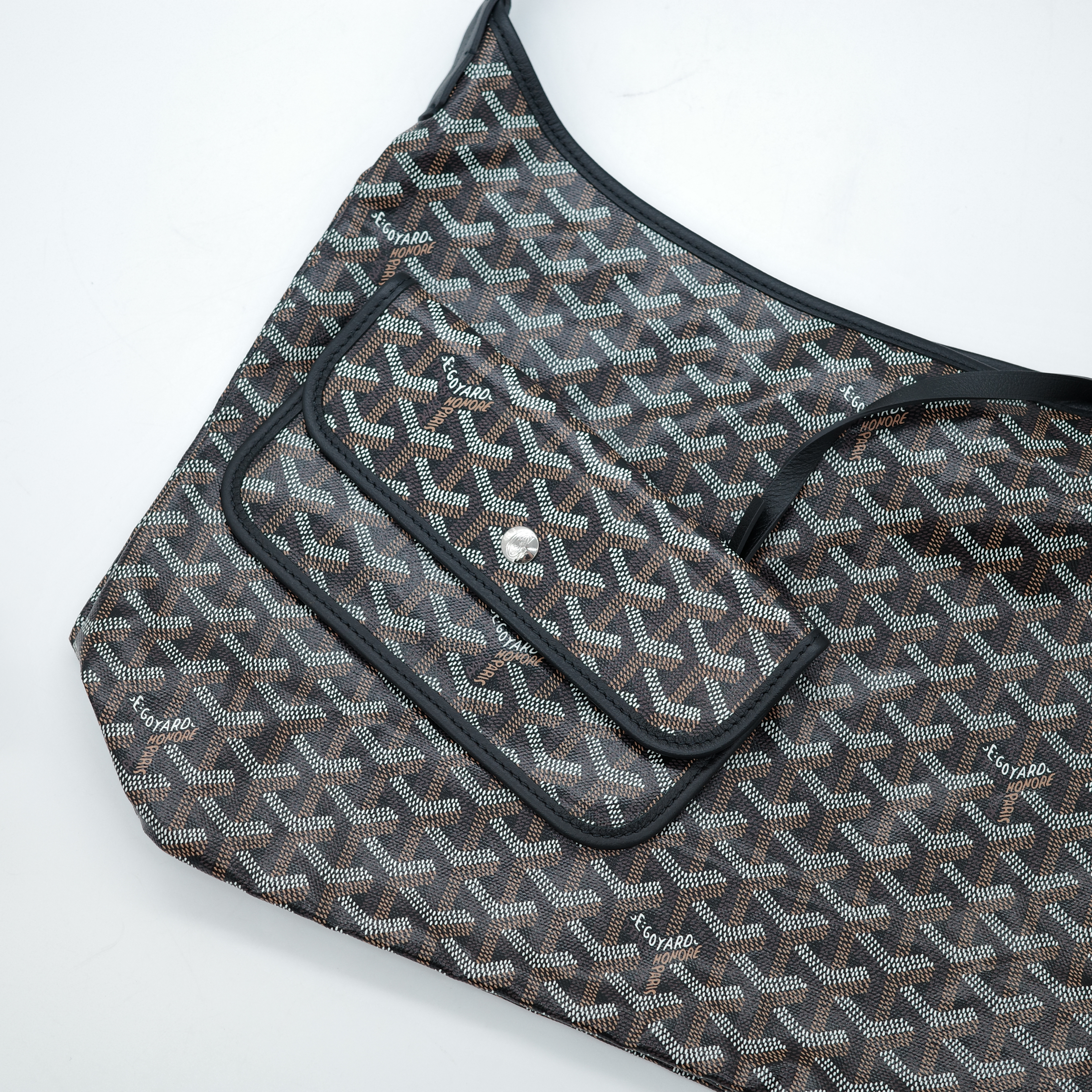 Goyard 戈雅 Bohème Hobo 黑色 帆布 肩背包-3