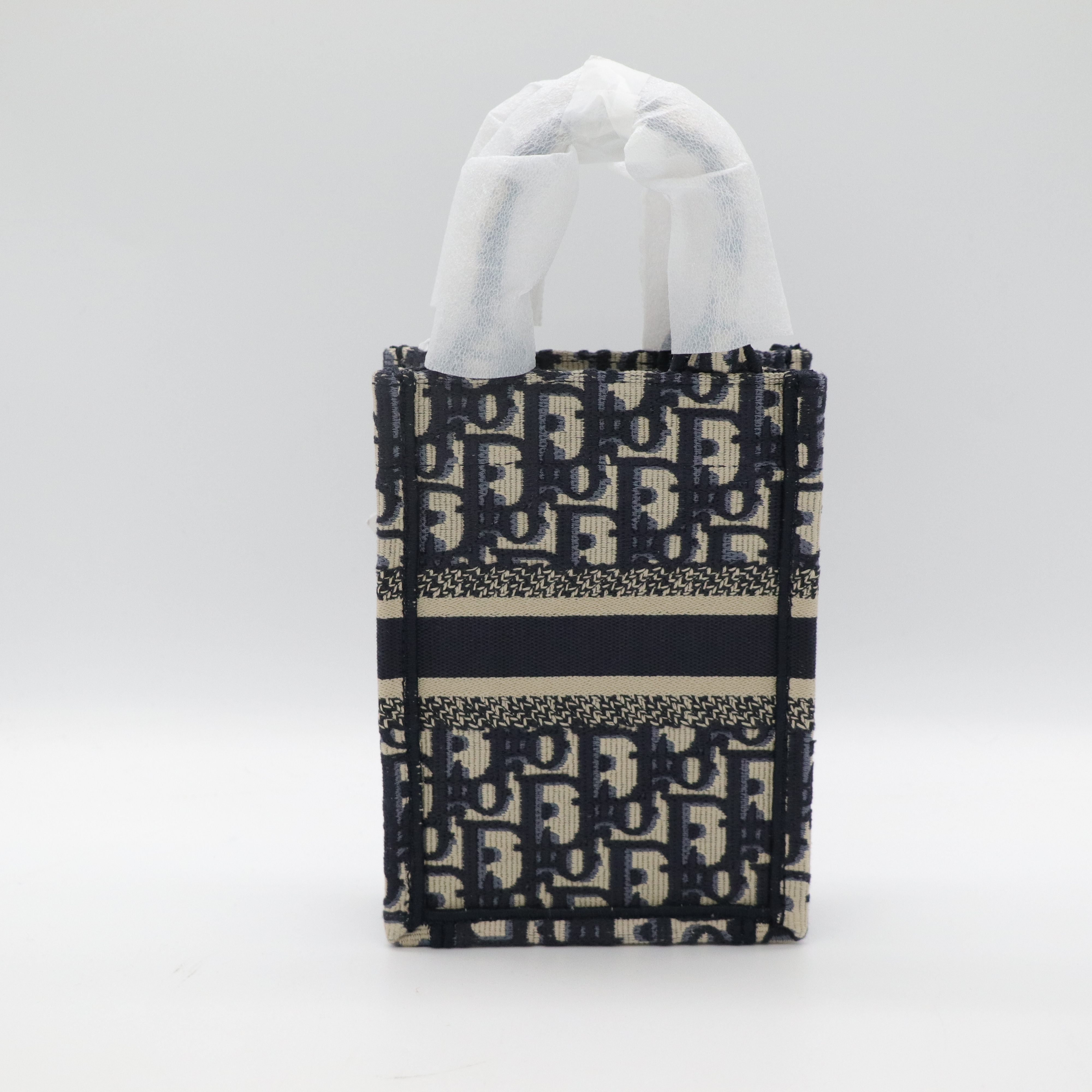 Dior 迪奧 藍色 Oblique 刺繡 藍色 book TOTE 手提肩背托特包-5