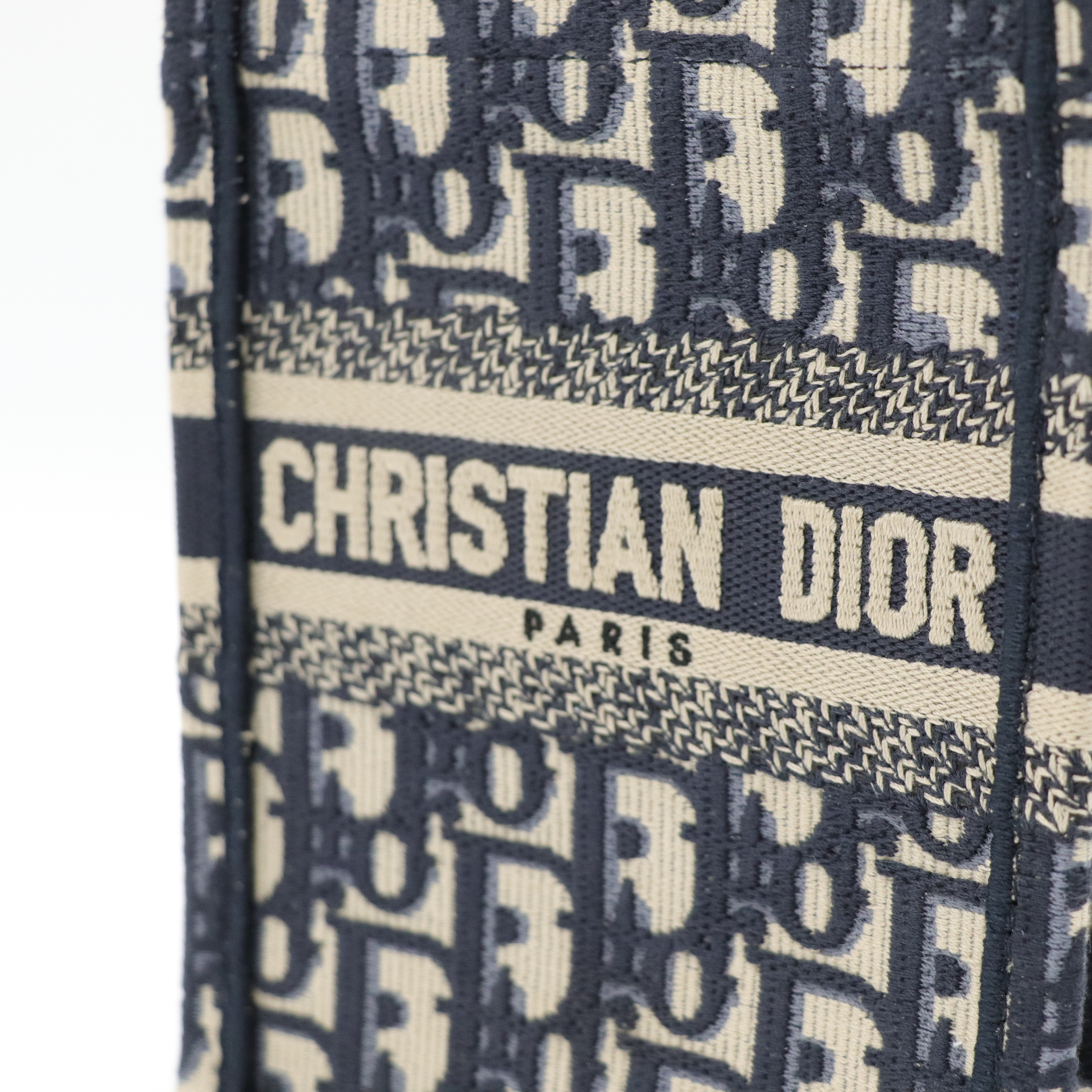 Dior 迪奧 藍色 Oblique 刺繡 藍色 book TOTE 手提肩背托特包-7
