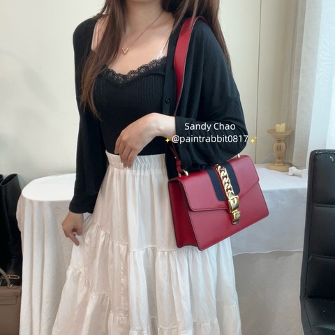 ෆ Gucci Sylvie塞爾維亞緞帶包🎀🌹