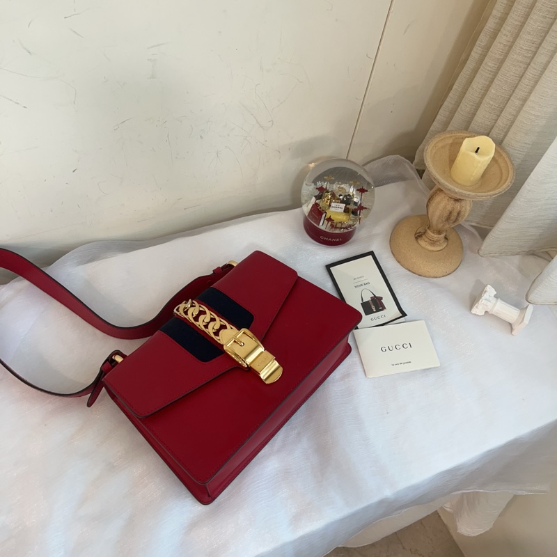 ෆ Gucci Sylvie塞爾維亞緞帶包🎀🌹-3
