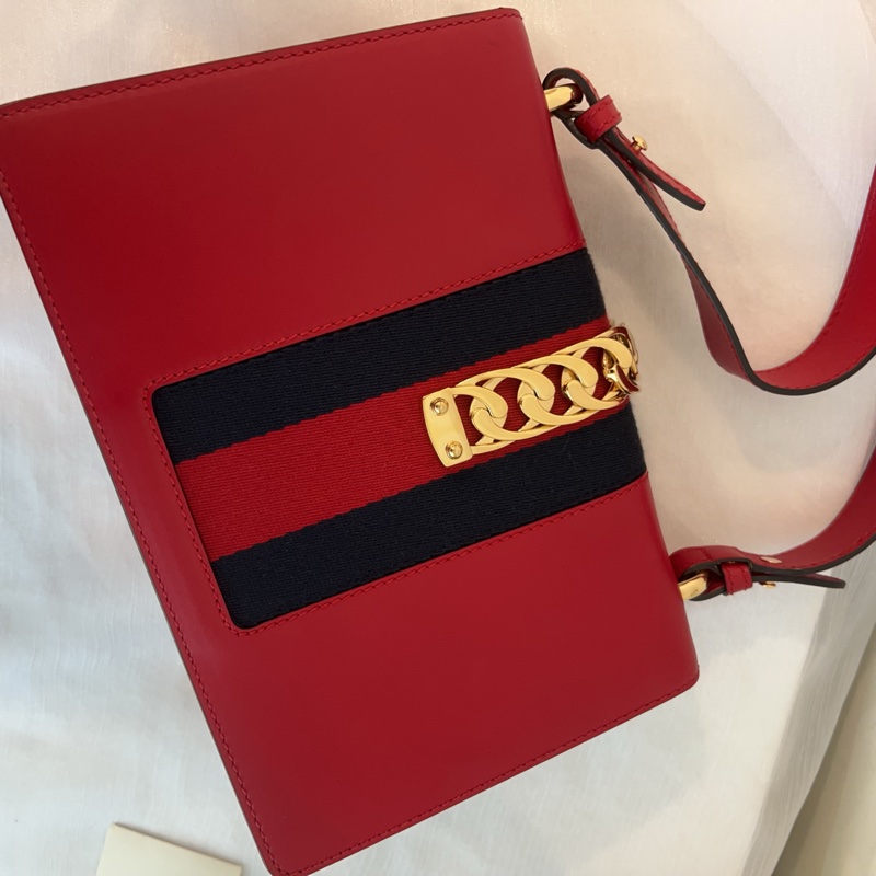 ෆ Gucci Sylvie塞爾維亞緞帶包🎀🌹-14