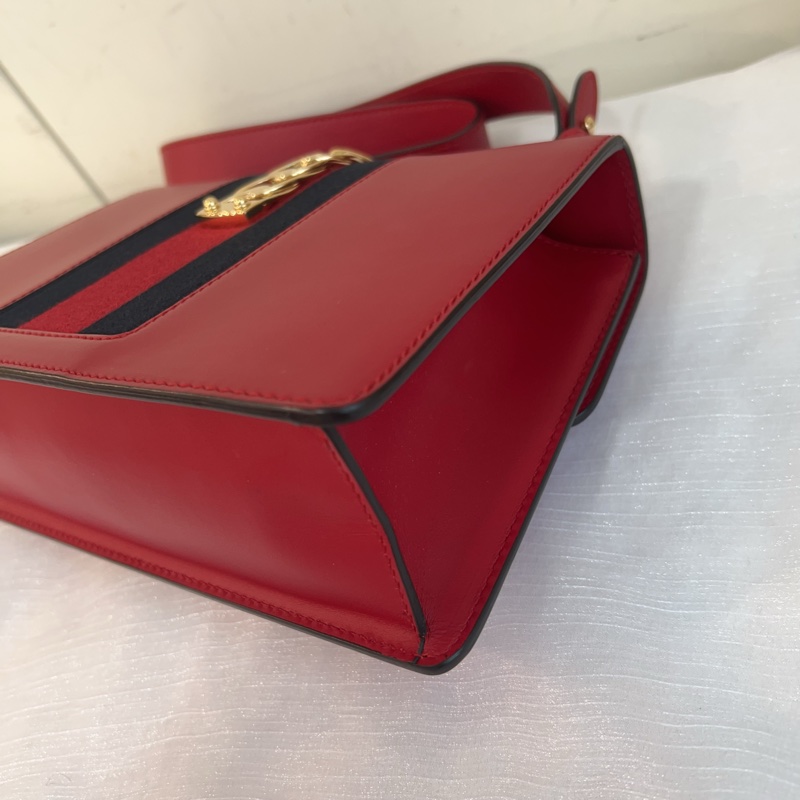 ෆ Gucci Sylvie塞爾維亞緞帶包🎀🌹-16