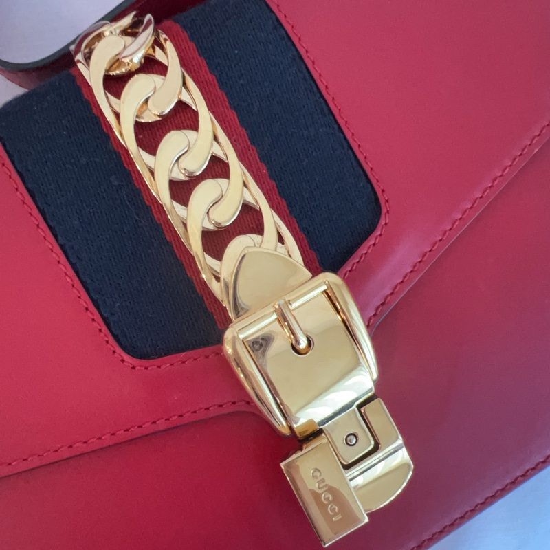 ෆ Gucci Sylvie塞爾維亞緞帶包🎀🌹-18