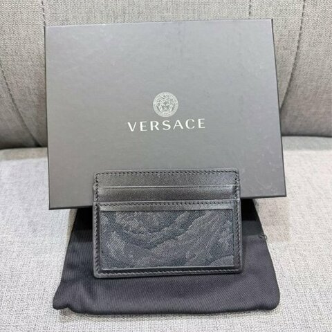 💎Han's house精品服飾💎 VERSACE 凡賽斯 女神頭 頂級黑牌 卡夾