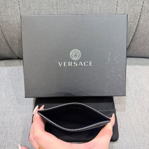 💎Han's house精品服飾💎 VERSACE 凡賽斯 女神頭 頂級黑牌 卡夾-3